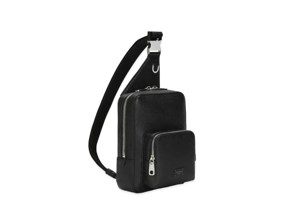 Dolce&Gabbana Palermo Backpack Hanmard Calfskin Logo Plate "Black"