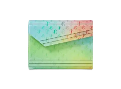 Jimmy Choo Candy Jc Logo Pattern Gradient Acrylic Clutch Bag With Chain Strap "Sunrise Mix"