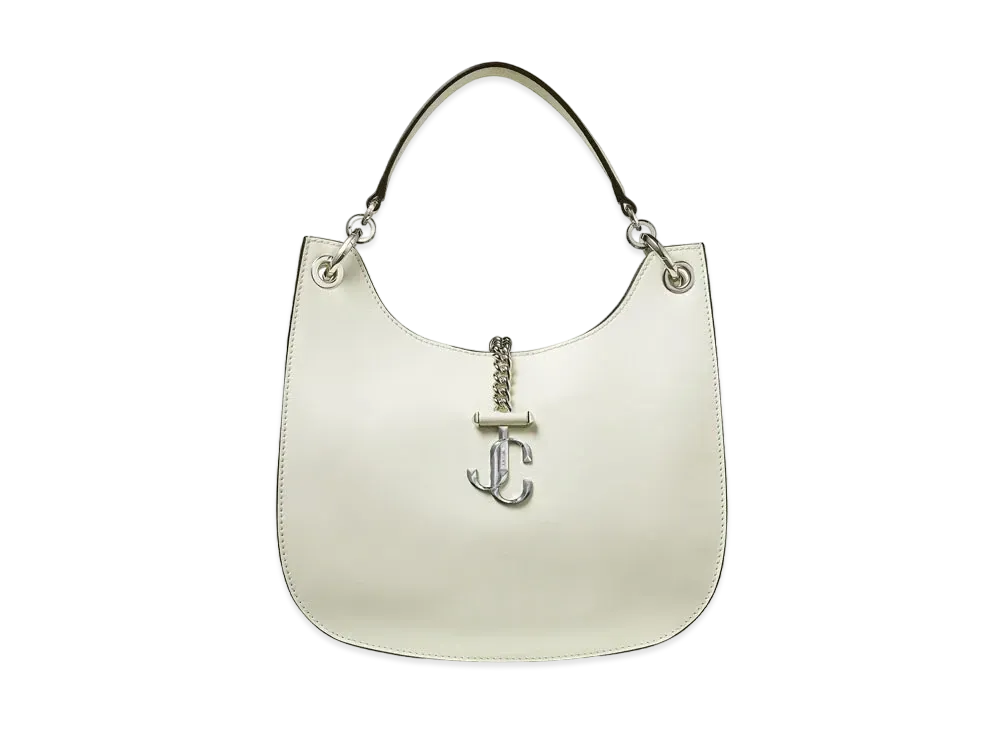 Jimmy Choo Varenne Hobo/M Calf Leather Hobo Handbag "Latte"