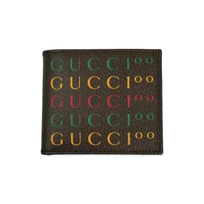 GUCCI Bi-fold Wallet 100th Anniversary "Brown/Multi"