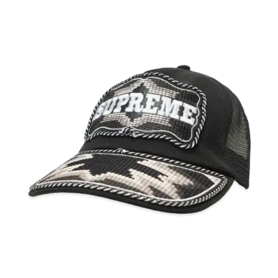 Supreme Western Embroidered Mesh Back 5-Panel "Black"