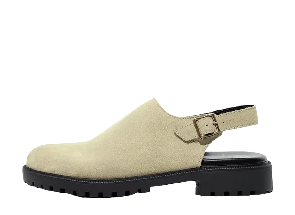 GU x UNDERCOVER Leather Clog Sandals "Beige"