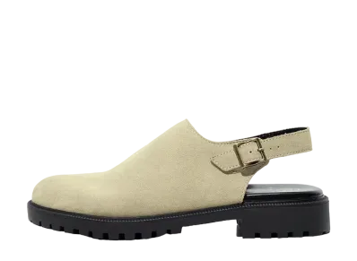 GU x UNDERCOVER Leather Clog Sandals "Beige"