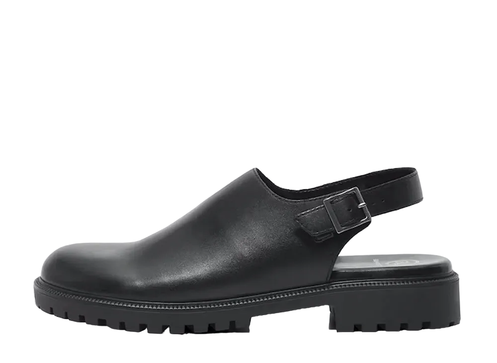 GU x UNDERCOVER Leather Clog Sandals "Black"
