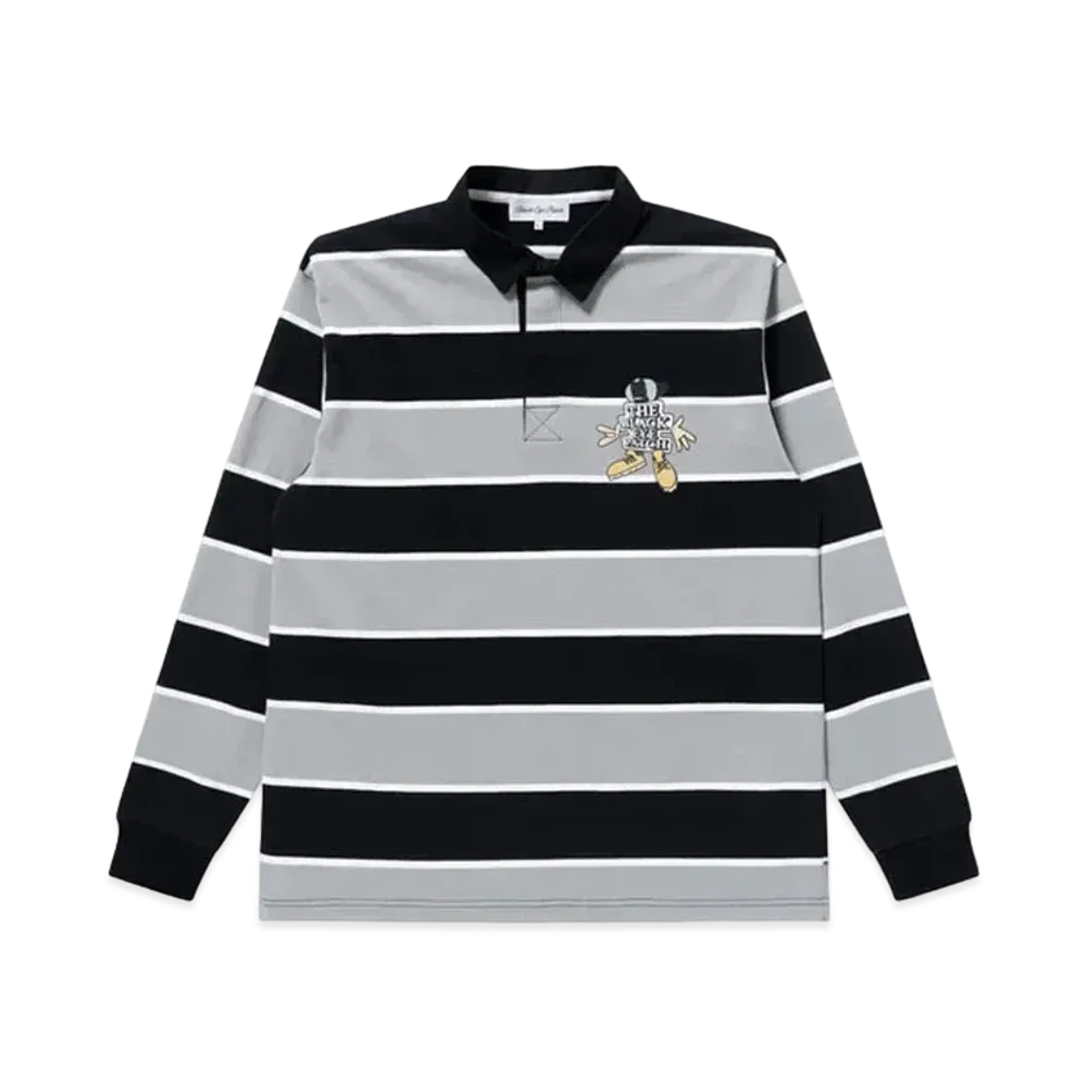 Black Eye Patch OG Boy Striped Rugby Shirt "Black/Gray"