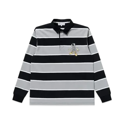 Black Eye Patch OG Boy Striped Rugby Shirt "Black/Gray"