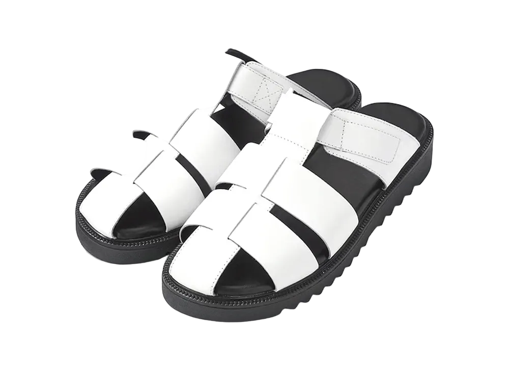 GU Leather Gluca Sandals "White"