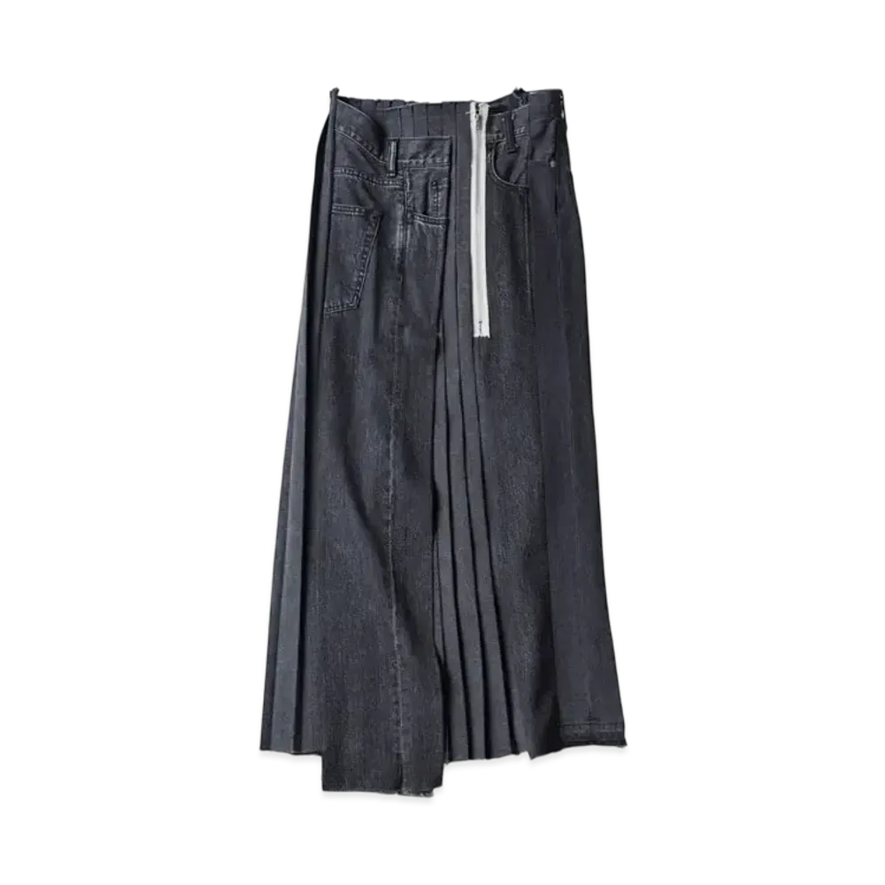 KURO Remake Denim Mark Vi Skirt "Black"