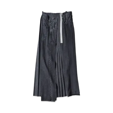 KURO Remake Denim Mark Vi Skirt "Black"