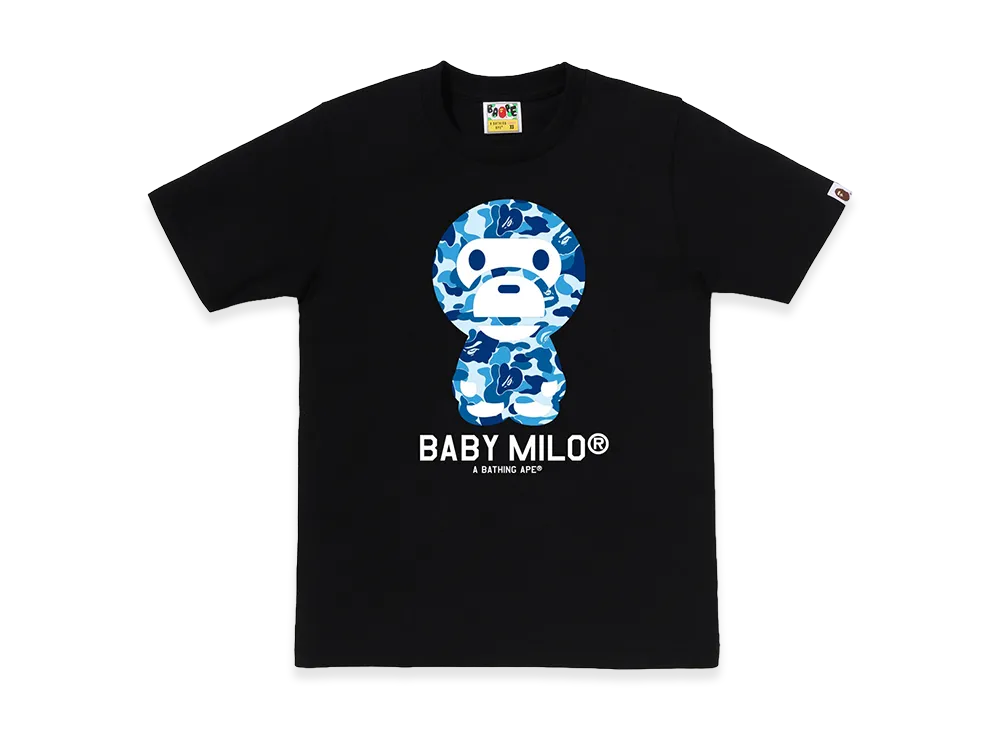 A BATHING APE Women's ABC Camo Baby Milo Tee "Black/Blue"
