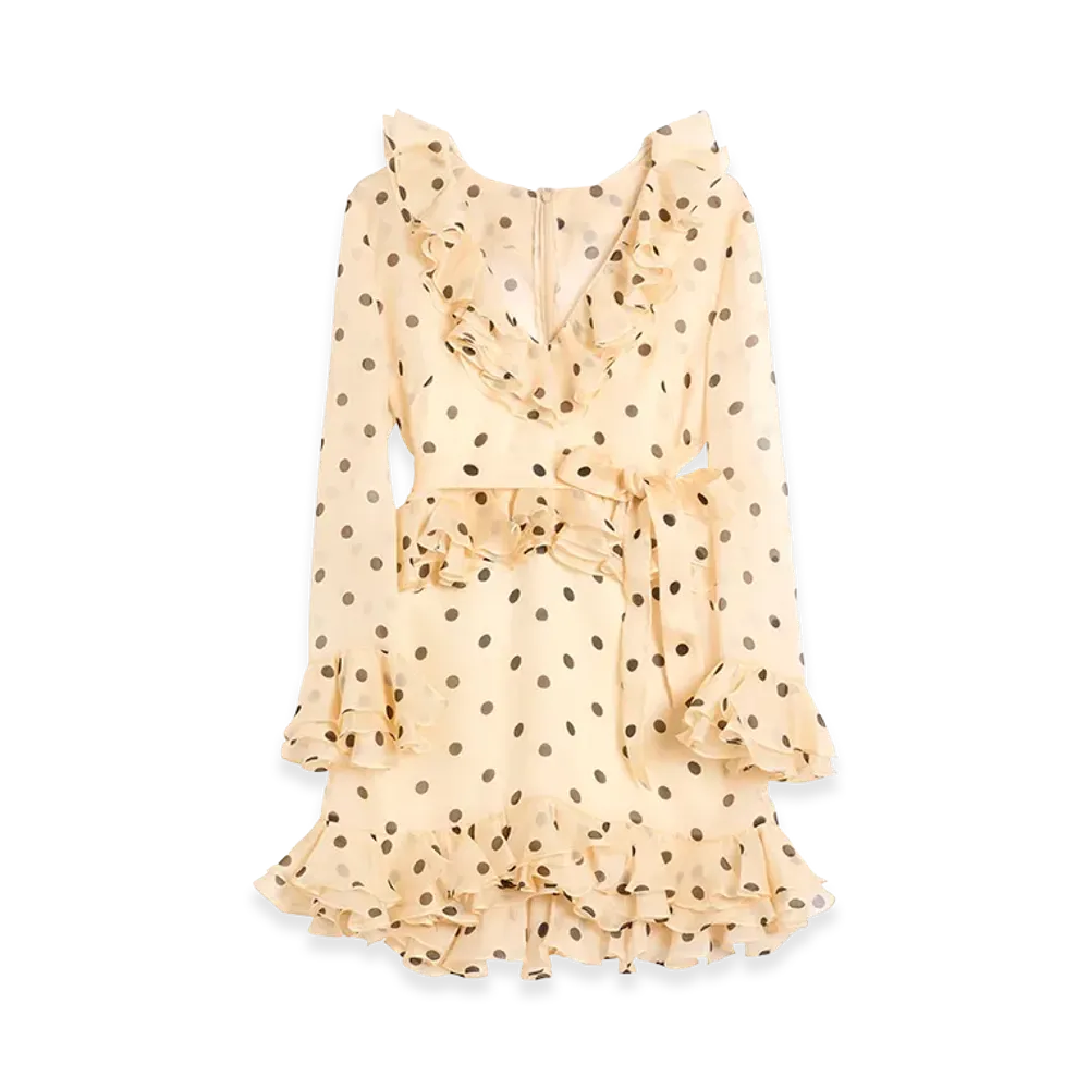Valentino Women's Dress Pattern Organza "Avorionero"