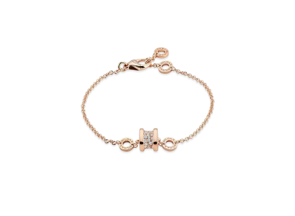 BVLGARI B Zero 1 Soft Bracelet Diamond "Pink Gold"