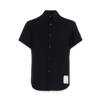 Ground Y Rayon Twill Short-Sleeve Slim Shirt "Black"