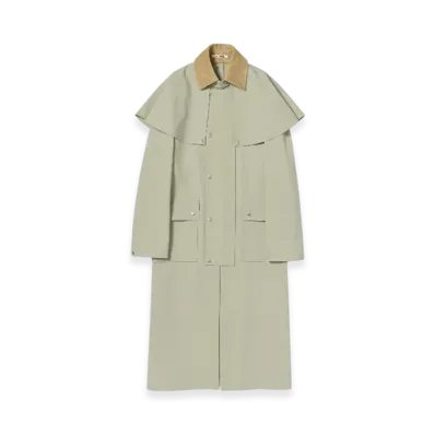 AURALEE Wool Max Canvas Coat "Olive"