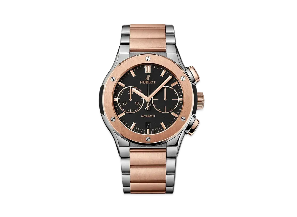 HUBLOT Classic Fusion Chronograph Titanium King Gold Bracelet 45mm
