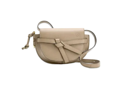 LOEWE Mini Gate Dual Bag In Pebble Grain Calfskin "Sand"