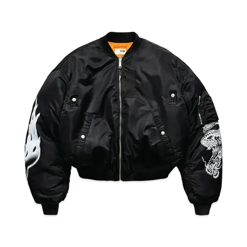 HERON PRESTON x H&M H2 Reversible Flight Jacket "Black/Orange"