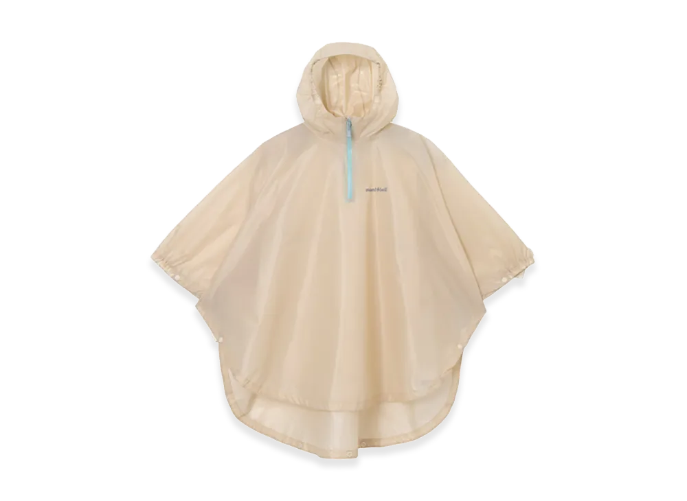 mont-bell Kid's Trekking Rain Poncho 115-145 "Ivory"