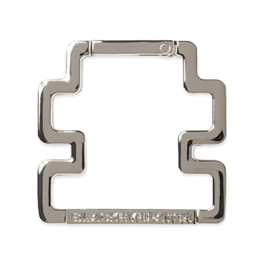 BlackEyePatch OG Label Shaped Carabiner "Silver"