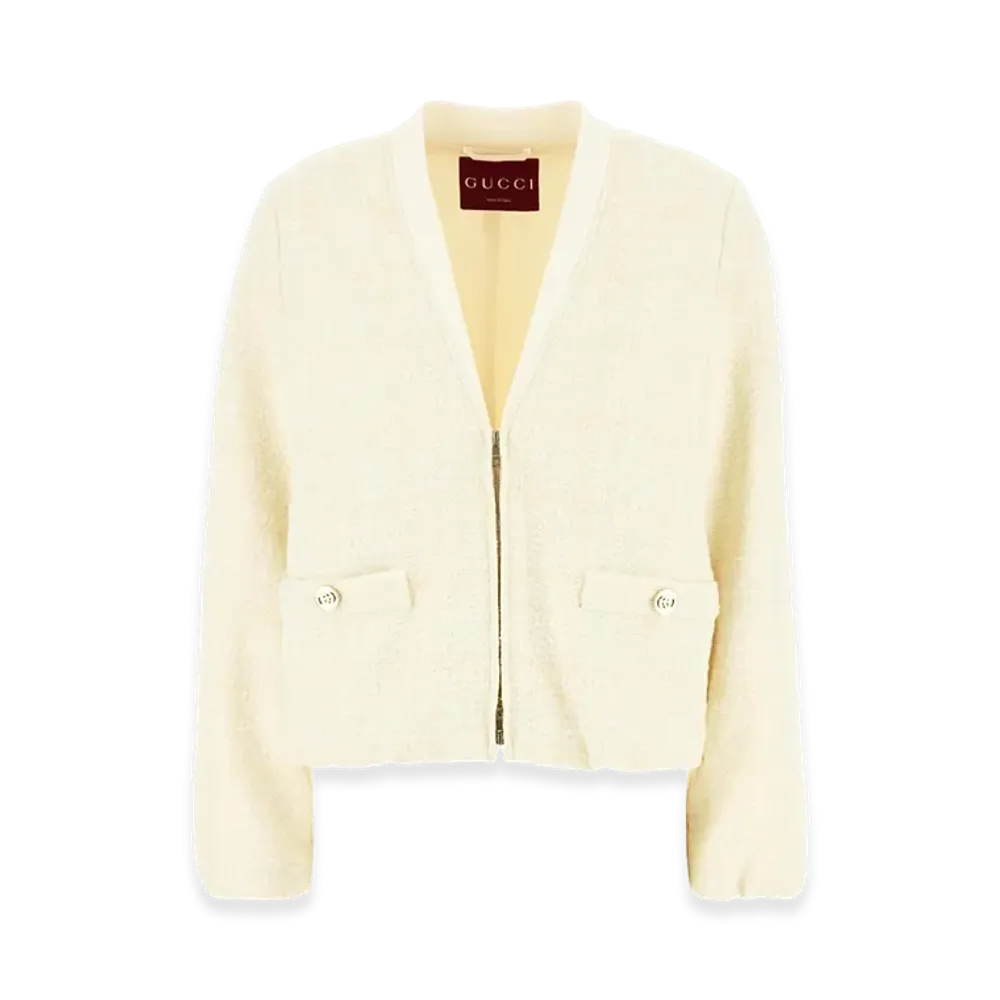 GUCCI Women's Tweed Jacket "White"