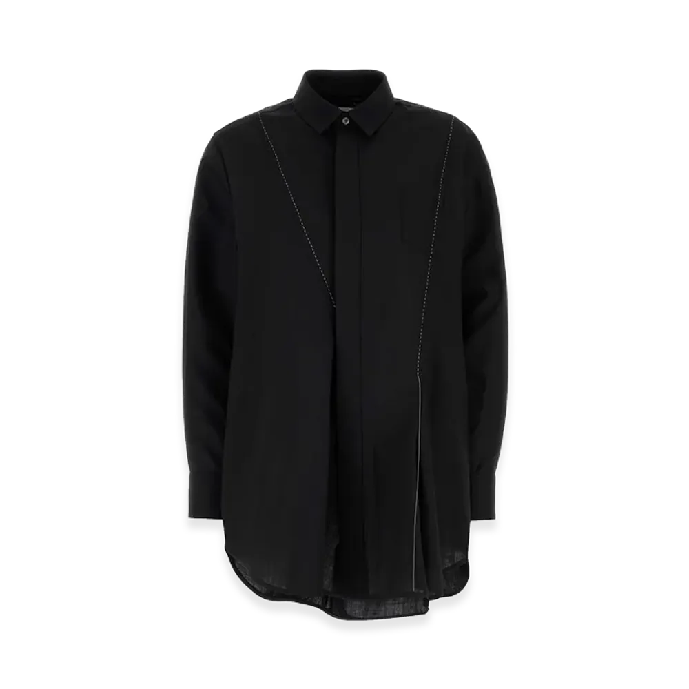 sacai Women's Suiting Shirt "Black"