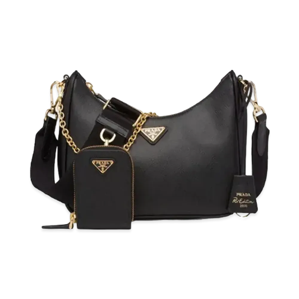 PRADA Re-Edition 2005 Saffiano Leather Bag "Black"