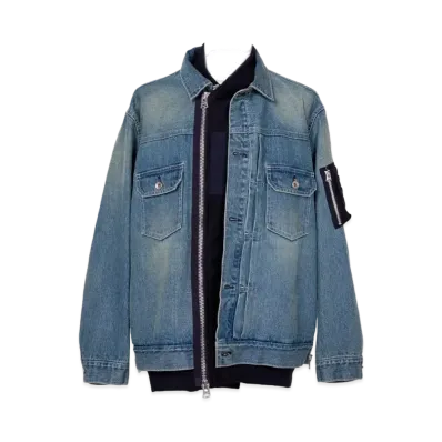 sacai Denim x Nylon Twill Jacket "L_Blue"