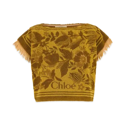 Chloe Women's Embroidered Terry Fabric Top "Multicolor"