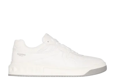 Valentino Garavani White Nappa Leather One Stud Sneakers "White"