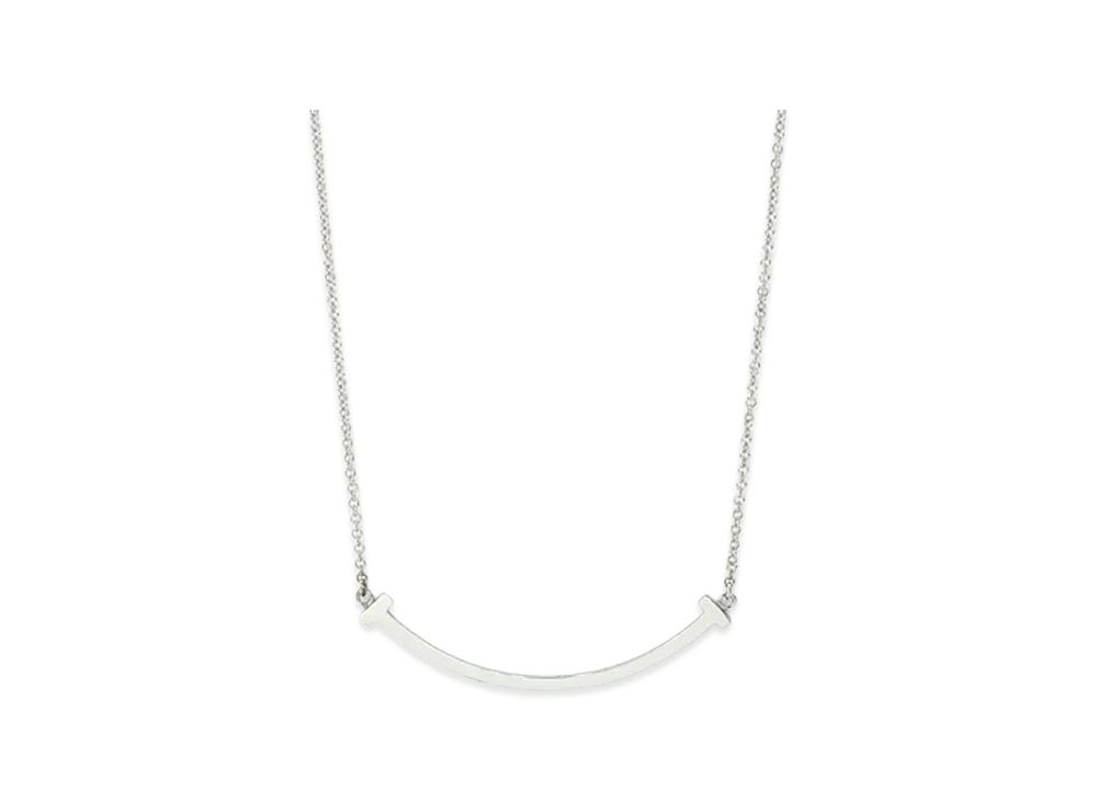 Tiffany & Co. T Smile Pendant Small "White Gold"