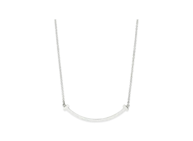 Tiffany & Co. T Smile Pendant Small "White Gold"