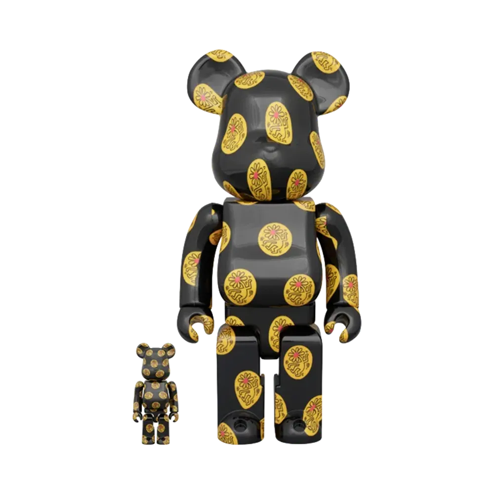 MEDICOM TOY "BEARBRICK" Keith Haring 12Th Version 100% & 400%
