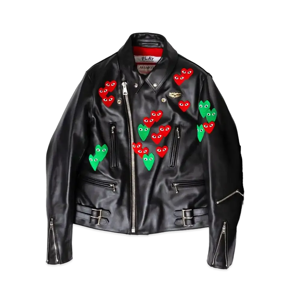 PLAY COMME des GARCONS MARKET PLAY x Lewis Leathers Riders Jacket "Black"