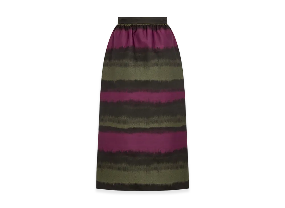 Dior Women's Mid-Length Straight-Cut Skirt Tie Dior "Deep Fuchsia/Green"