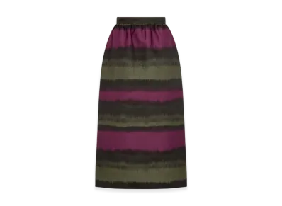 Dior Women's Mid-Length Straight-Cut Skirt Tie Dior "Deep Fuchsia/Green"
