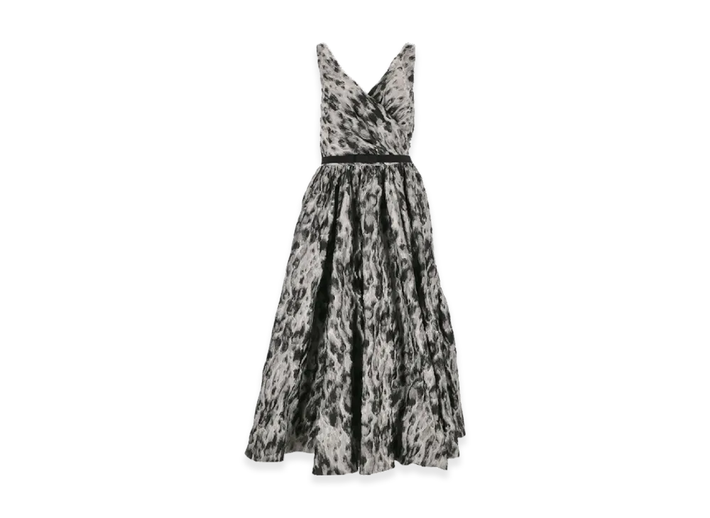 Dior Women's Graphic Print Sleeveless Dress "Gray"