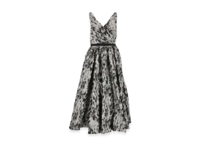 Dior Women's Graphic Print Sleeveless Dress "Gray"