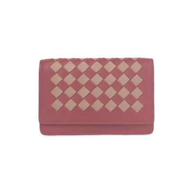 Bottega Veneta Intrecciato Card Case "Red"