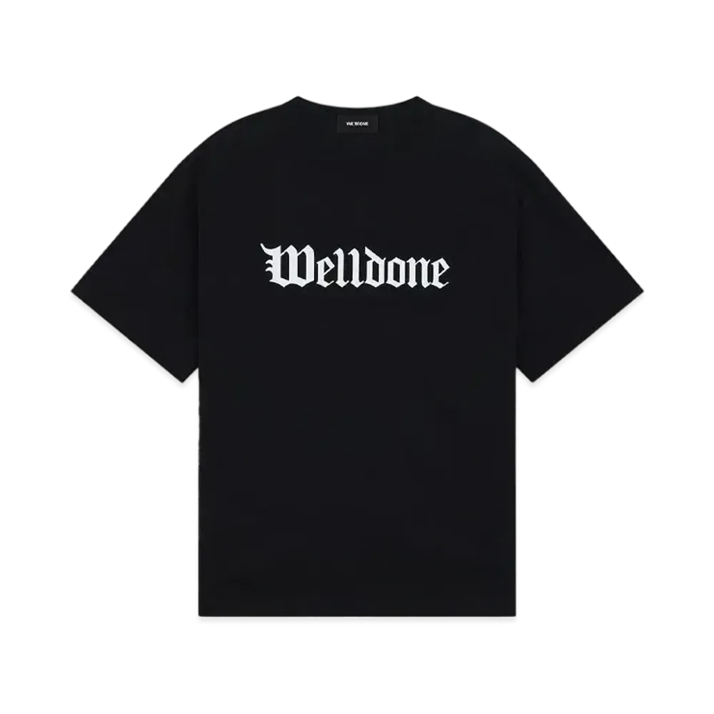 WE11DONE Gothic Logo T-shirt "Black"