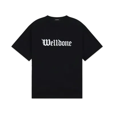 WE11DONE Gothic Logo T-shirt "Black"