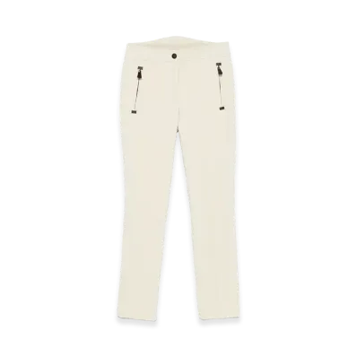 MONCLER Women's Grenoble Stretch Twill Trousers "White"