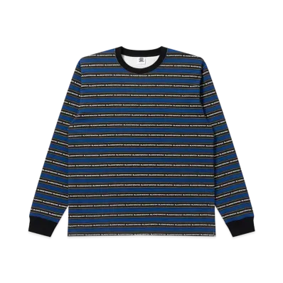 BlackEyePatch Tactic Sans Striped L/S Tee "Blue"