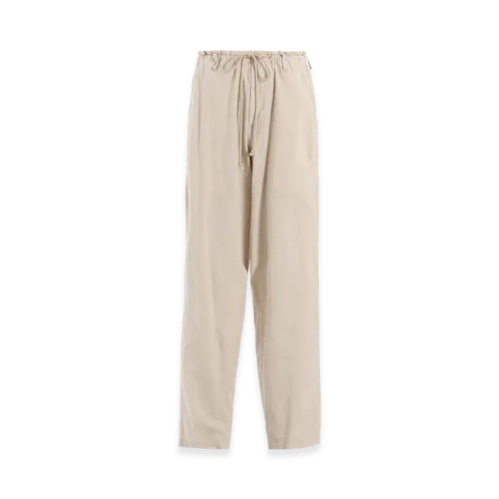S'YTE Cotton/Linen Poplin Waist-String Pants "Ecru"