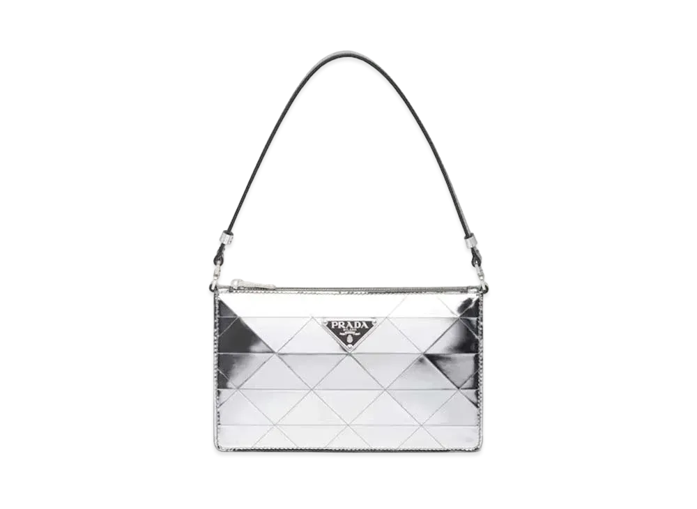 PRADA Metallic Leather Mini-Bag "Silver"