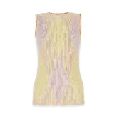 Burberry Women's Embroidered Cotton Blend Top "Multicolor"