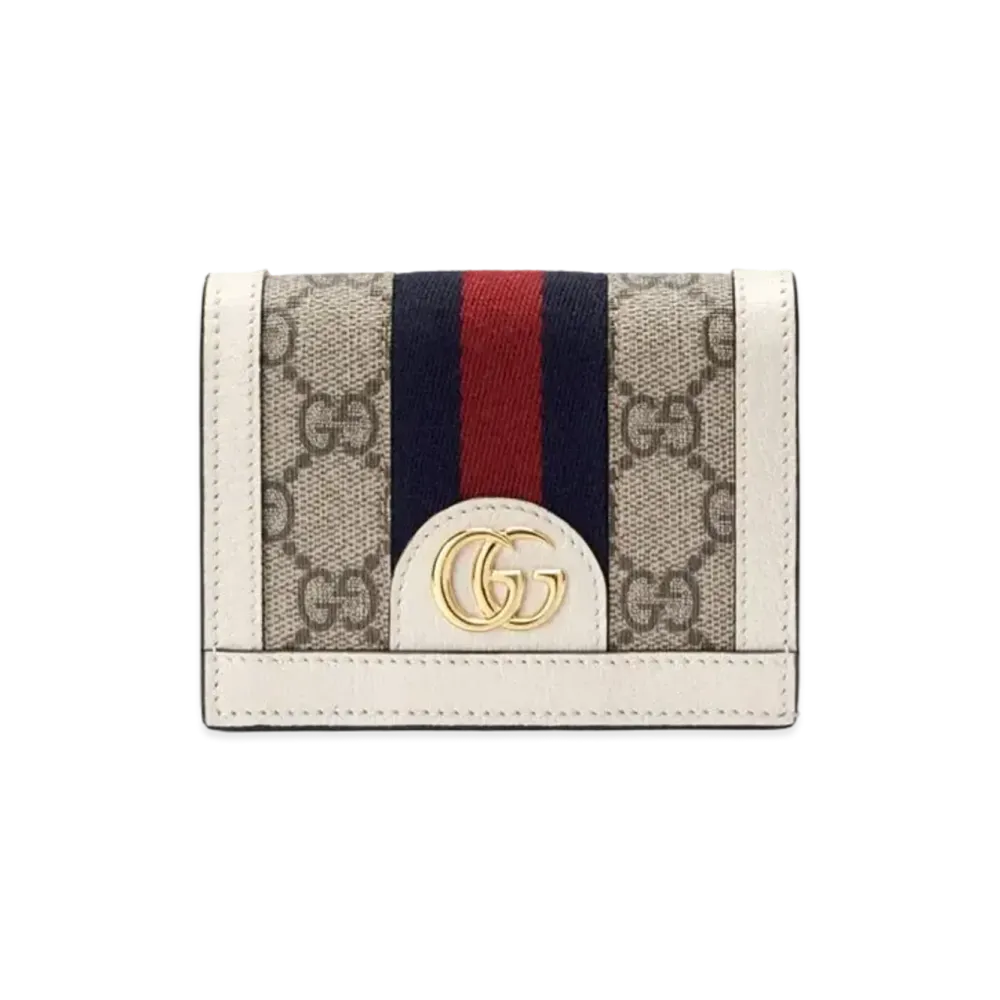 GUCCI Ophidia Card Case Wallet "Beige"