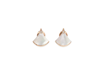 BVLGARI Divas Dream Earrings Diamond Mother of Pearl "White"