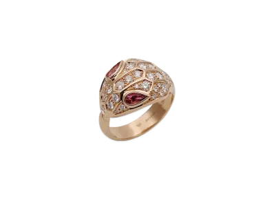 BVLGARI Serpenti Pave Diamonds and Rubellite "Pink Gold"