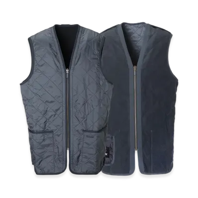 Barbour Polarquilt Reversible Waistcoat Zip-In Liner Vest "Navy"