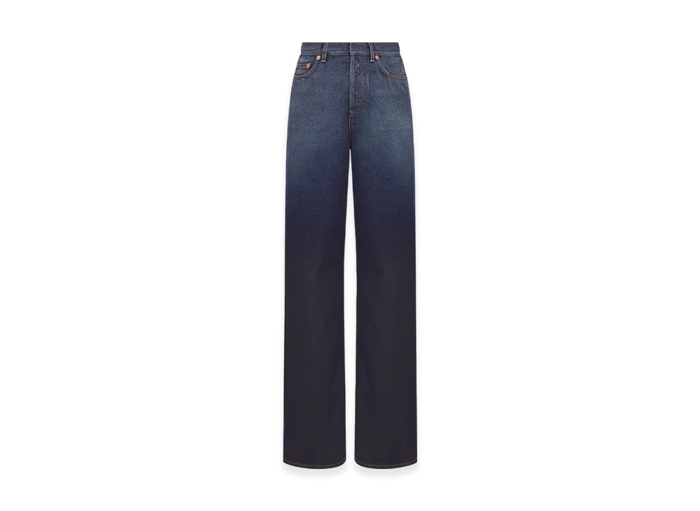 Dior Women's Flared Pants "Gradient Blue Denim"